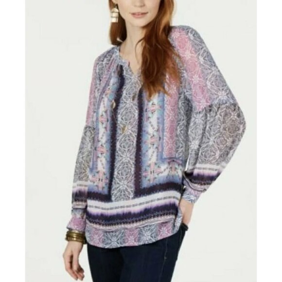 Style&co. Tops - Style & Co. Women Top Petite PXL/PTG Blouse Long Sleeves Semi Sheer NWT